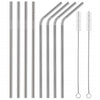 AEOFUN Stainless Steel Straws Reusable with Cleaning Brushes 10PCS / Set