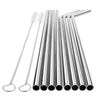 AEOFUN Stainless Steel Straws Reusable with Cleaning Brushes 10PCS / Set