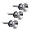 Metal Strap Lock Buttons End Pins with Mounting Screws For Electric Acoustic Guitar 2pcs