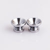 Metal Strap Lock Buttons End Pins with Mounting Screws For Electric Acoustic Guitar 2pcs