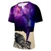 2018 New The Old Man Smoking Space 3D T-shirt