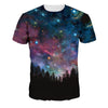 Starry Sky Woods 3D Digital Printing Short Sleeve T-shirt
