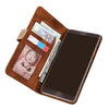 Wkae Vintage Matte Breatheable Air-mesh PU Leather Wallet Case Cover with Kickstand Card Slots for Huawei Mate 9