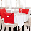 Removable Santa Red Hat Chair Covers Christmas Decorations Dinner Chair Xmas Cap