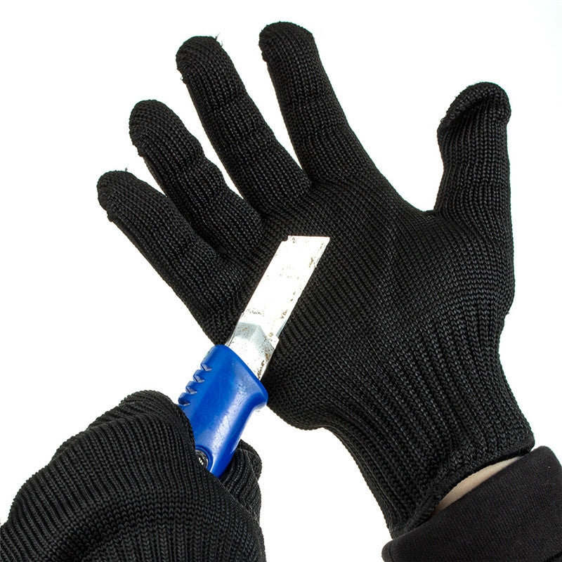 A pair of anti cut protective self-defense level 5 wire gloves