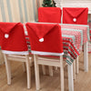 Removable Santa Red Hat Chair Covers Christmas Decorations Dinner Chair Xmas Cap