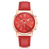 V5 Women Three-eyed Double Leather Belt Quartz Watch