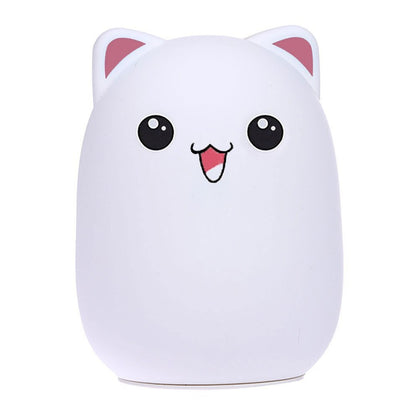 YWXLight Change Color Cat LED Rechargeable USB Lamp Silicone Soft Nightlight