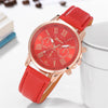 V5 Women Three-eyed Double Leather Belt Quartz Watch