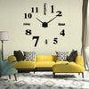 3D Big Wall Clock Mirror Sticker Diy Living Room Decor