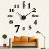 3D Big Wall Clock Mirror Sticker Diy Living Room Decor