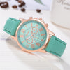 V5 Women Three-eyed Double Leather Belt Quartz Watch