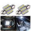 Sencart 2Pcs 12x2835SMD Festoon Car Map Dome LED Light DC 12V 31mm White/Blue