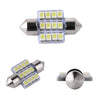 Sencart 2Pcs 12x2835SMD Festoon Car Map Dome LED Light DC 12V 31mm White/Blue
