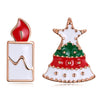 Christmas Drops Christmas Tree Candle Earring Plated with Rose Gold