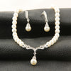 Women Wedding Bridal Dress Accessories Water Crystal Necklace Earrings Set