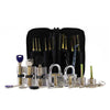 LOCKMALL 7-piece Transparent Lock + 24-piece Single Hook Unlocking Tool Set