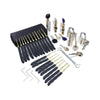 LOCKMALL 7-piece Transparent Lock + 24-piece Single Hook Unlocking Tool Set