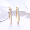 K Gold Zircon Earring Single Row Diamond Set Romantic Wind Earring Earring Clip