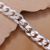H032 Men's Geometric Silver Chain Bracelet