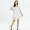 Off Shoulder Solid Color Lace Sling Dress