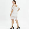 Off Shoulder Solid Color Lace Sling Dress