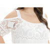 Off Shoulder Solid Color Lace Sling Dress
