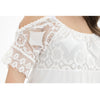 Off Shoulder Solid Color Lace Sling Dress