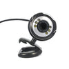 New USB 2.0 Digital HD Webcam Camera 30.0 Mega Pixels 6 LED Web Cam with Mic