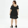 Off Shoulder Solid Color Lace Sling Dress