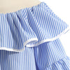 Plus Size Women's Short Sleeve Stripes Shirt