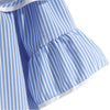 Plus Size Women's Short Sleeve Stripes Shirt