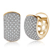 K Gold Zircon Earring Single Row Diamond Set Romantic Wind Earring Clip