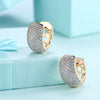 K Gold Zircon Earring Single Row Diamond Set Romantic Wind Earring Clip