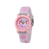 Cartoon Cherry Blossom 3D Silicone Strap Chilren Quartz Watch