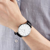 Brand Japanese Movement Men's Leather Strap Casual Business Waterproof Watch