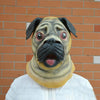 Halloween Mask Latex Masks Mask Bulldog Latex Caps Cartoon Cute Dog