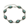 Silver Color Chain with Blue Stone Anklets