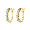 Fashion K Gold Fashion Diamond Set Earring Buckle Plated with Gold