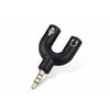 U Shaped Earphone Splitter 3.5mm Audio Converter
