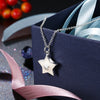 Another Silver Christmas Theme - White Pentacle Necklace