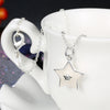 Another Silver Christmas Theme - White Pentacle Necklace