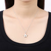 Another Silver Christmas Theme - White Pentacle Necklace