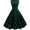 Collect Waist To Show Thin Big Plaid Dress