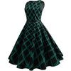 Collect Waist To Show Thin Big Plaid Dress