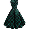 Collect Waist To Show Thin Big Plaid Dress