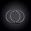 Round Earring with Smooth Surface and Silver Trim