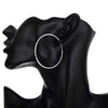 Round Earring with Smooth Surface and Silver Trim
