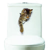 3D Cats Wall Sticker Hole View Bathroom Living Room Decoration Home Decor