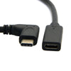 90 Degree Right Angled USB Type C Extension Cable Male to Female